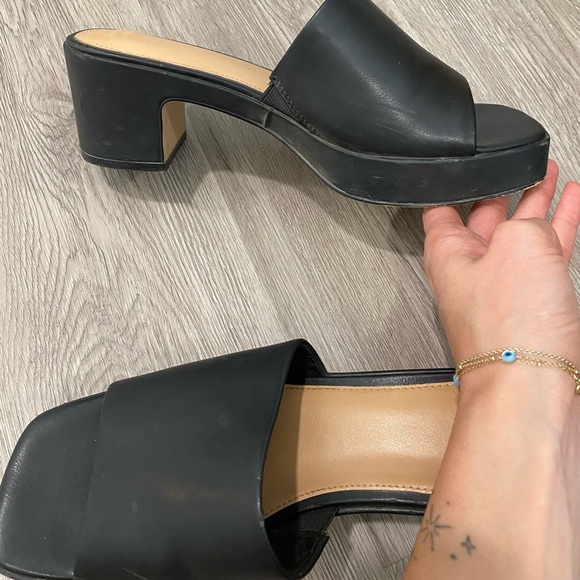 platform slide sandals black - Picture 2 of 3